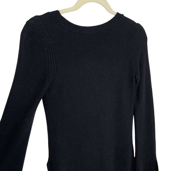 Free People Black V-Neck Sweater With Cross-Front Detail, XS - Picture 4 of 10